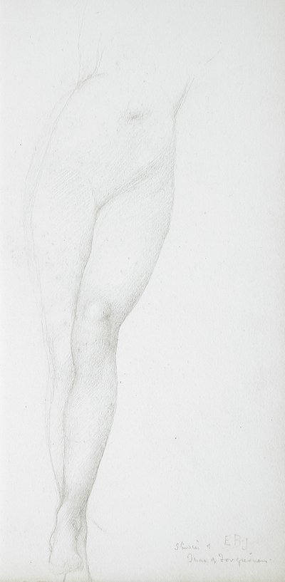 Estudo das pernas femininas de Edward Burne-Jones