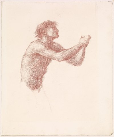 A Colina de Vênus - Nu Masculino - Estudo de um dos Ceifadores de Ceifadores Apelando para Vênus de Edward Burne-Jones