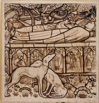 A Tumba de Tristram e Iseult de Edward Burne Jones