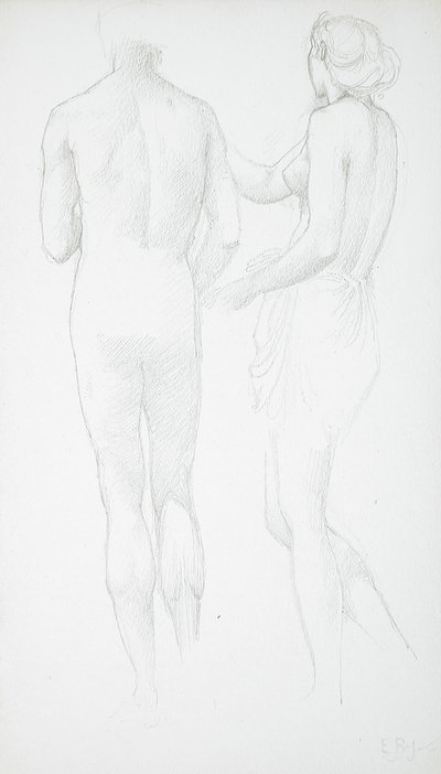 Dois nus vistos de costas de Edward Burne-Jones
