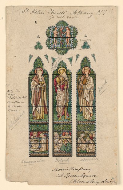 Desenho, Igreja de São Pedro, Alb, ca. 1870 de Edward Burne Jones