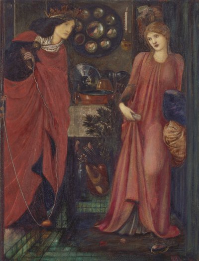 A bela Rosamund e a Rainha Eleanor de Edward Burne Jones