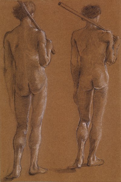 Série St George - Nu Masculino - Estudos de Dois Soldados para &39;A Princesa Levou ao Dragão&39; de Edward Burne Jones