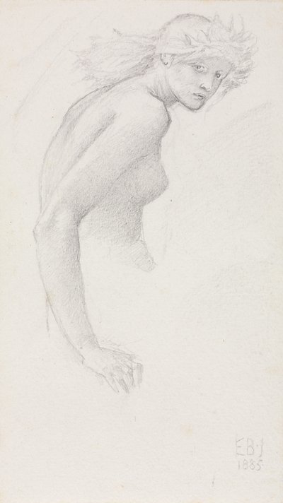 Estudo de uma figura feminina, 1885. de Edward Burne Jones