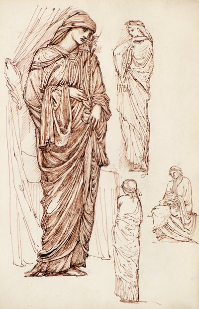 Virgem Maria e Santa Isabel, Figuras Robosas de Edward Burne Jones