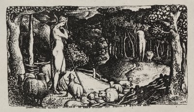 Vida Pastoral Ideal, 1829. de Edward Calvert