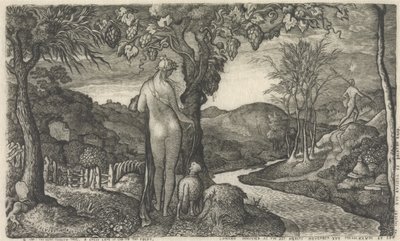 A noiva, 1828 (linha de gravura) de Edward Calvert