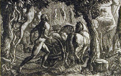 The Ploughman - Christian Ploughing the last Furrow of Life de Edward Calvert