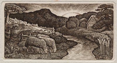 As ovelhas de seu pasto, 1828. de Edward Calvert