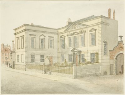 The Bristol City Library, King Street (lápis e aguarela sobre papel) de Edward Cashin