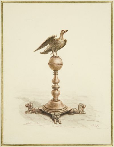 A Águia em St Mary-le-Port Church (lápis e aguarela sobre papel) de Edward Cashin