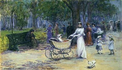 Promenading (aguarela) de Edward Charles Clifford