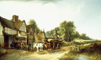 O vagão de madeira, 1845 de Edward Charles Williams