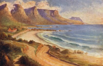 Península do Cabo, África do Sul: Baía dos Campos (cor litho) de Edward Clark Churchill Mace