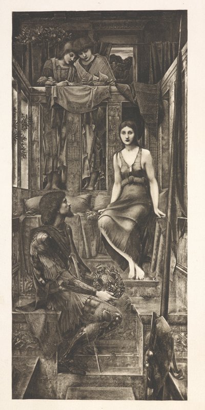 Rei Cophetua e a mendiga (gravura) de Edward Coley (after) Burne Jones