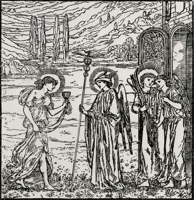 Entrada entre os Deuses de Edward Coley (after) Burne Jones