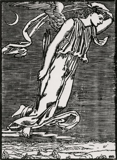 Cupido Esperando Psique de Edward Coley (after) Burne Jones
