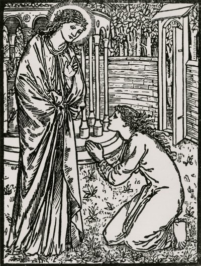 Psiquê e Juno de Edward Coley (after) Burne Jones