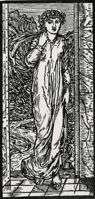 A Psique no Jardim de Edward Coley (after) Burne Jones