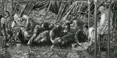 A Câmara do Conselho, de The Briar Rose Series de Edward Coley (after) Burne Jones