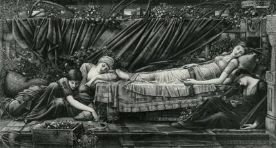 The Rose Bower, da série Briar Rose de Edward Coley (after) Burne Jones
