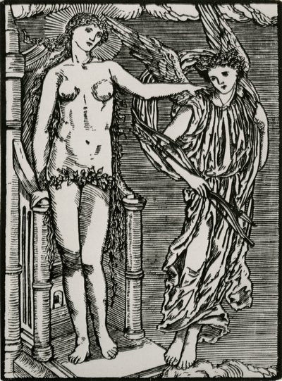 Vênus Enviando Cupido para Psyche de Edward Coley (after) Burne Jones