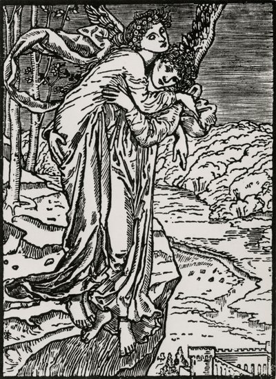 Zéfiro e Psique de Edward Coley (after) Burne Jones