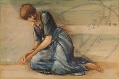 Studie für die Briar-Rose-Serie, Der Gartenhof von Edward Coley Burne-Jones