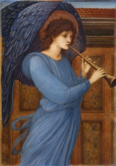 O Anjo (óleo sobre painel) de Edward Coley Burne Jones