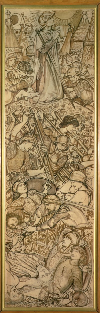 Die Schlacht von Beth-Horon - Josua befiehlt Sonne und Mond stillzustehen von Edward Coley Burne-Jones