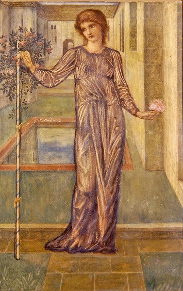 A Garland (guache no papel) de Edward Coley Burne Jones