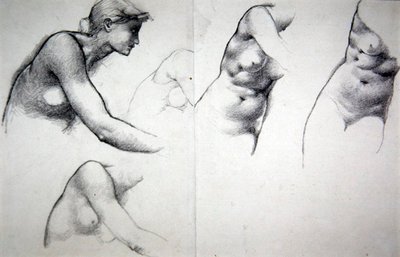 The Tree of Forgiveness - Estudo para a figura de Phyllis, c.1882 (lápis sobre papel) de Edward Coley Burne Jones