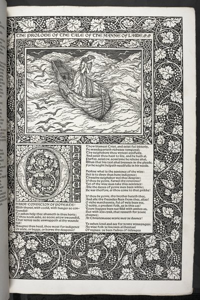 "As Obras de Geoffrey Chaucer agora impressas com imagens desenhadas por Sir Edward Burne-Jones de Edward Coley Burne Jones