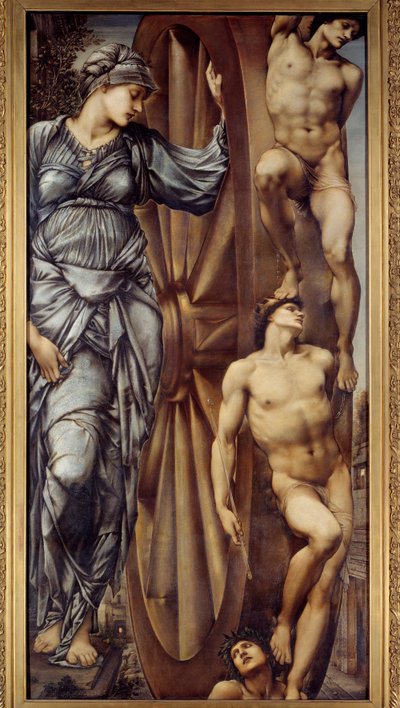 A roda da fortuna. Pintura de Jones Edward Burne (1833-1898) EC.ang de Edward Burne Jones