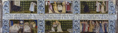 Painel de azulejos da Bela e a Fera, Morris, Marshall, Faulkner & Co., c.1867 de Edward Burne Jones