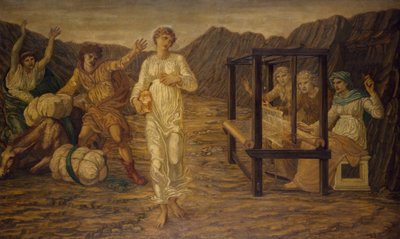 Cupido e Psique - Murais Verdes do Palácio - Psique definido por Vênus, a Tarefa, 1881 de Edward Burne Jones