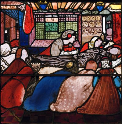 Morte de St Frideswide, 1859 (vitral) de Edward Burne Jones