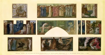 Projetos para as decorações de "Cupido e Psique" no No.1 Palace Green, Kensington, 1872 de Edward Burne Jones