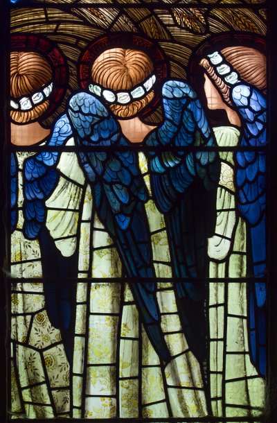 Harwarden, St Deiniol, Morris & Co., Edward Burne-Jones, Anjos, A Natividade, 1898 de Edward Burne Jones