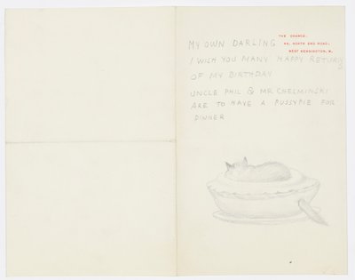 Brief an die Enkelin des Künstlers Angela Thirkell von Edward Burne Jones