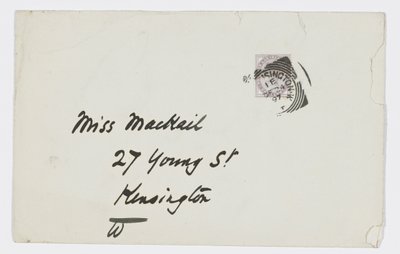 Carta para a neta do artista, Angela Thirkell (lápis sobre papel) de Edward Burne Jones