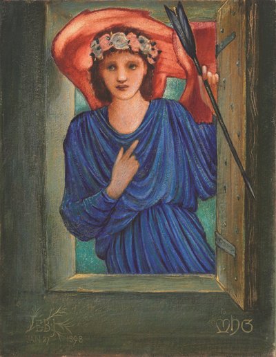 Amor à janela de Edward Coley Burne Jones