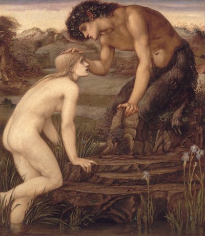 Pan e Psique, 1870 de Edward Burne Jones