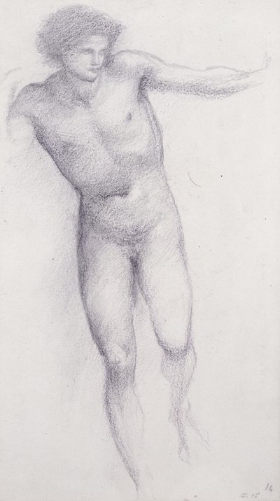 Perseu - Rock of Doom (giz no papel) de Edward Burne Jones