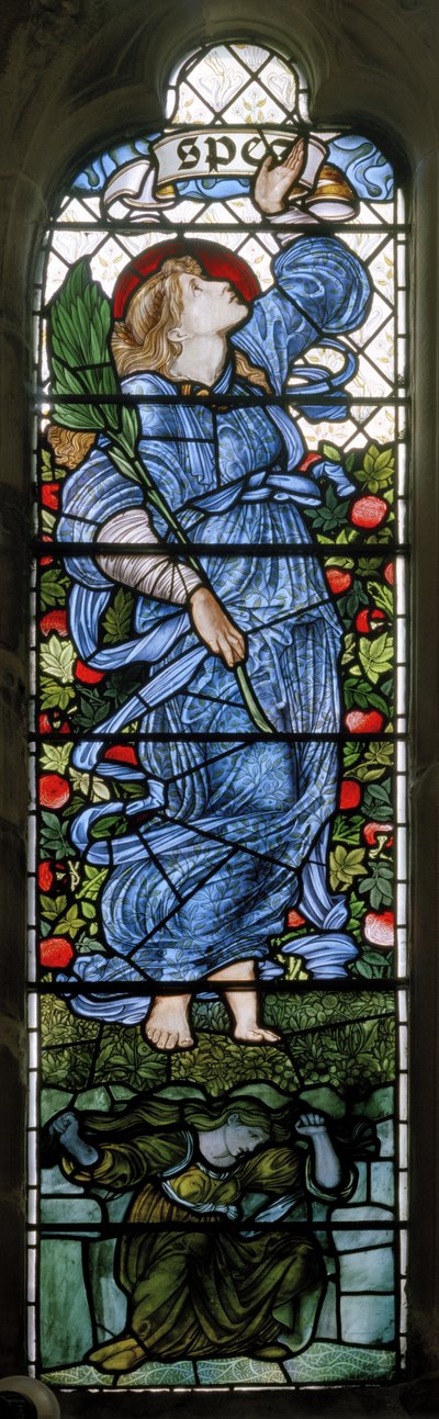 Rochdale, St Chad, Morris & Co., Edward Burne-Jones, Esperança, 1873 de Edward Burne Jones
