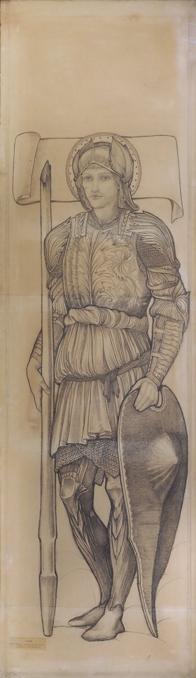 São Jorge, 1880 (giz no papel) de Edward Burne Jones