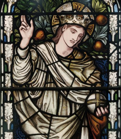 Salvator Mundi, 1876 (vitral) de Edward Burne Jones