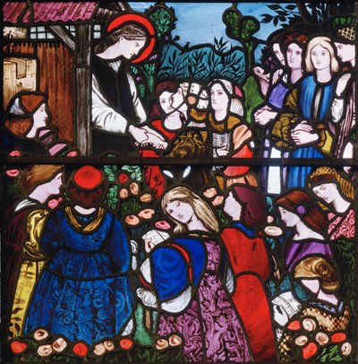 St Frideswide, detalhe, 1859 (vitral) de Edward Burne Jones