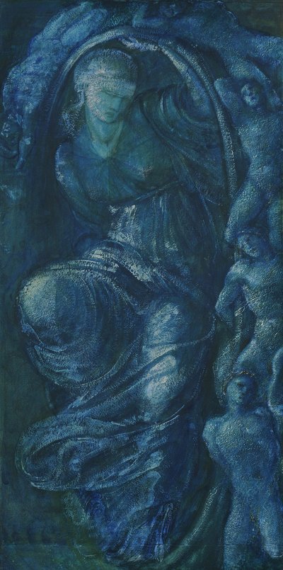 Estudo para a roda da fortuna, 1870 (wc no papel) de Edward Burne Jones
