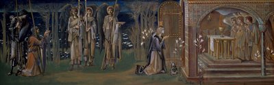 Estudo para a tapeçaria "A conquista do Santo Graal", c.1894 de Edward Burne Jones